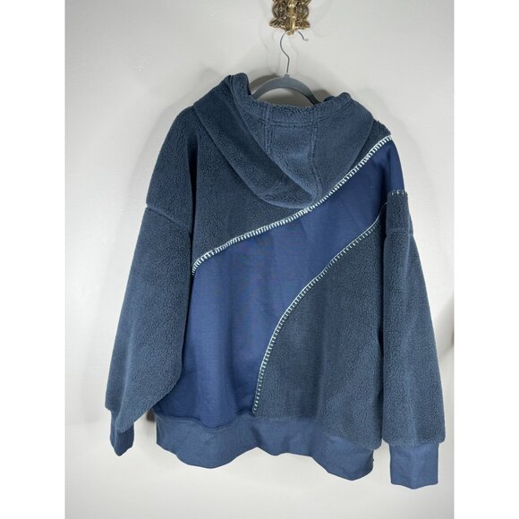 Free People Sprint To The Finish Cozy Hoodie Size S in Midnight Navy NWT - Picture 5 of 5